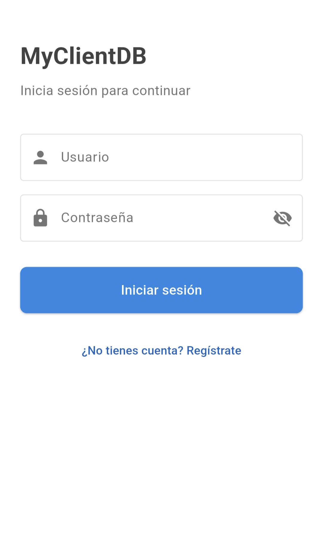 MyClientDB Mobile App